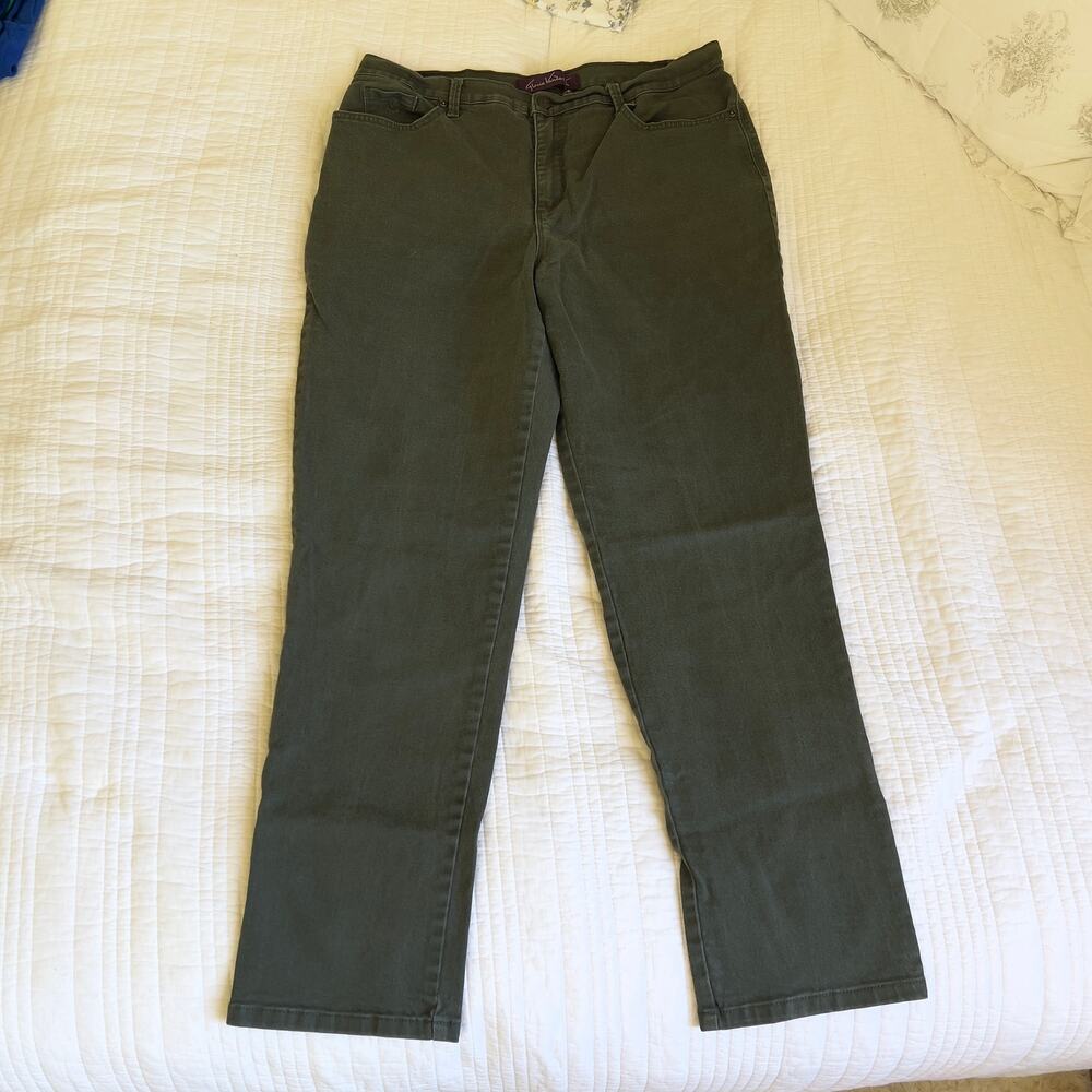 Gloria Vanderbilt Green Jeans Women's Size 16 35" Waist